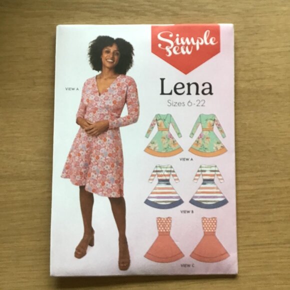 Misses Wrap Dress Pattern Simple Sew Lena UK Size 6 - 22 UNCUT Sewing Pattern - Picture 1 of 5